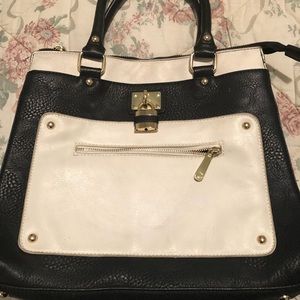 Black and white handbag